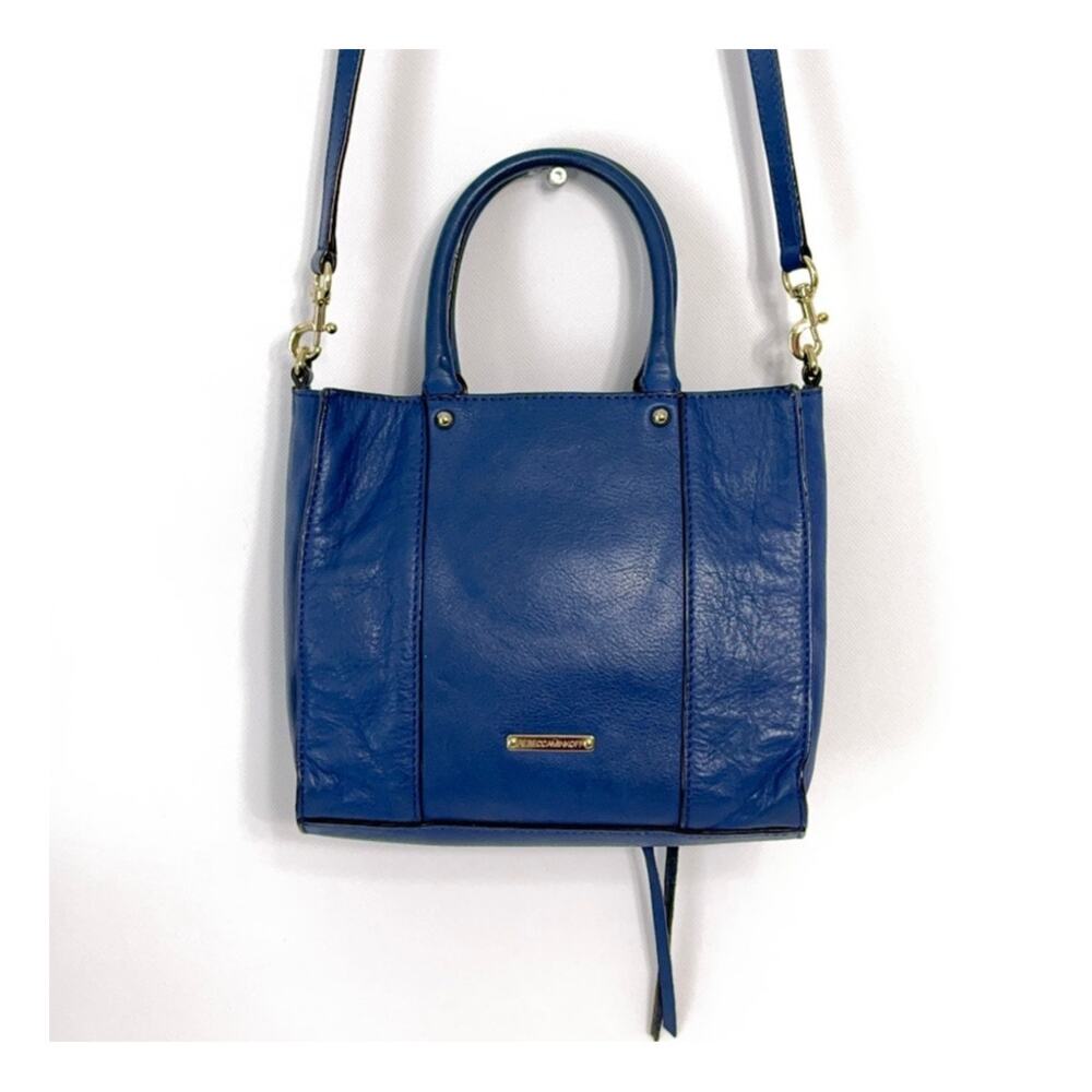 Rebecca Minkoff Mini Mab Tote Crossbody Blue Leather